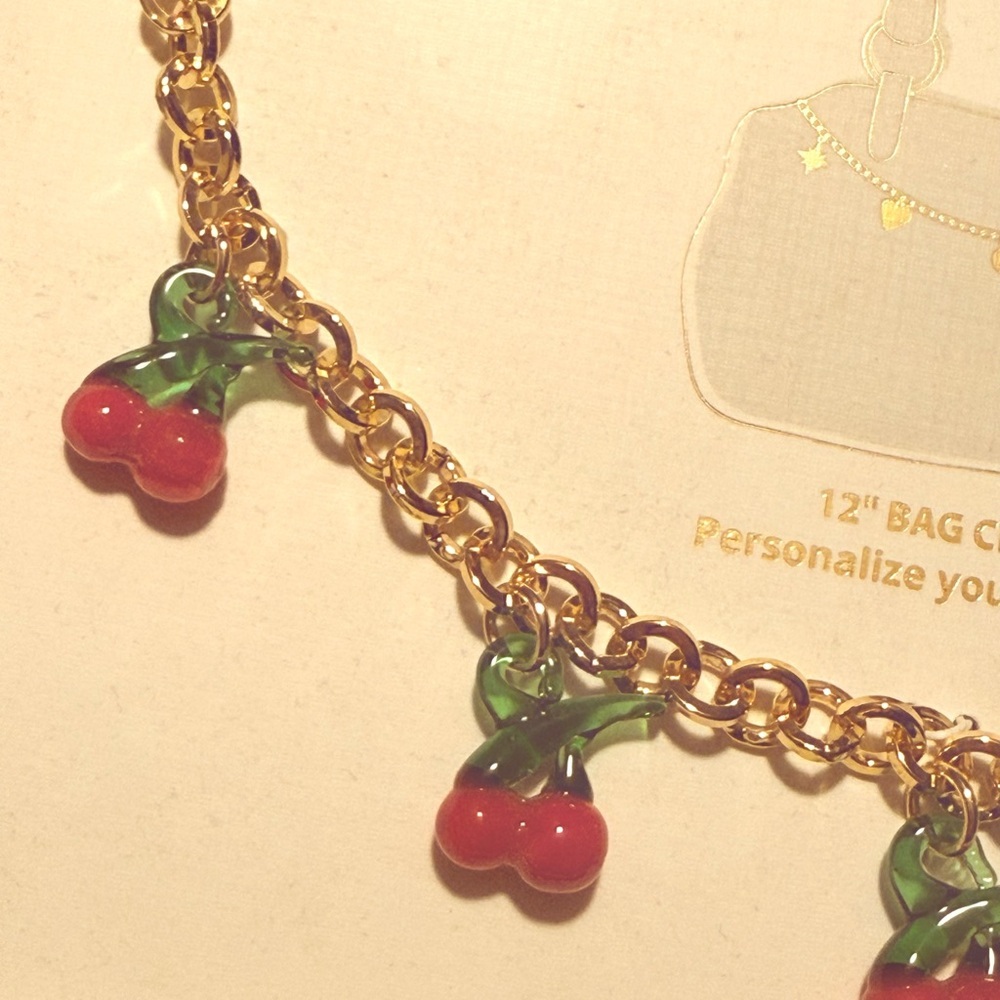 Piper K Gold Cherry Key & Card Holder - Picture 2 of 3